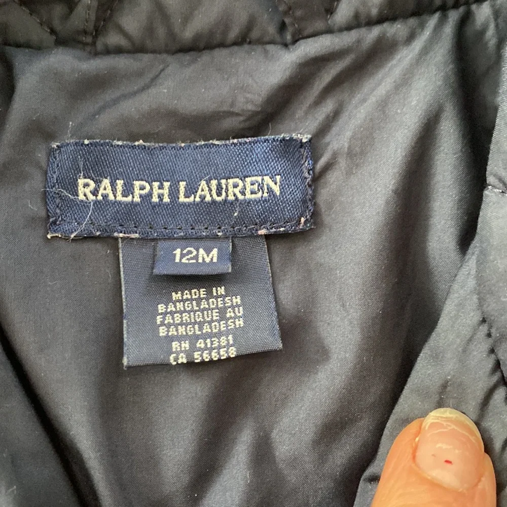 Ralph Lauren Baby Navy Quilted Coat - Picture 4 of 4